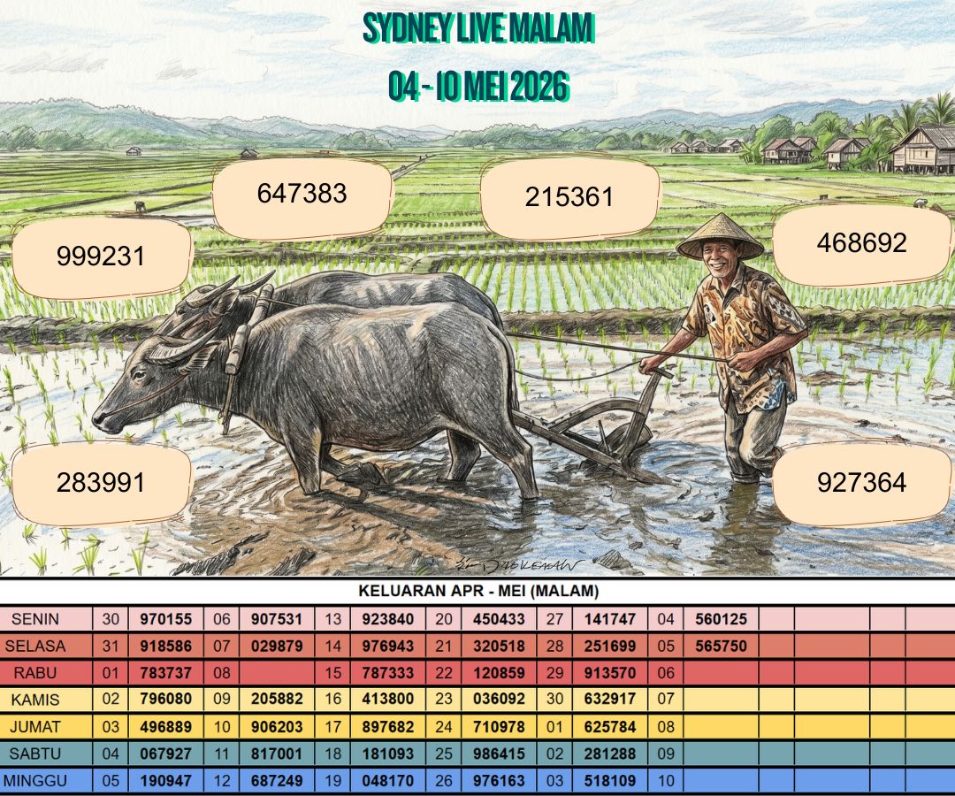 SYDNEY LIVE MALAM 04 - 10 MEI 2026